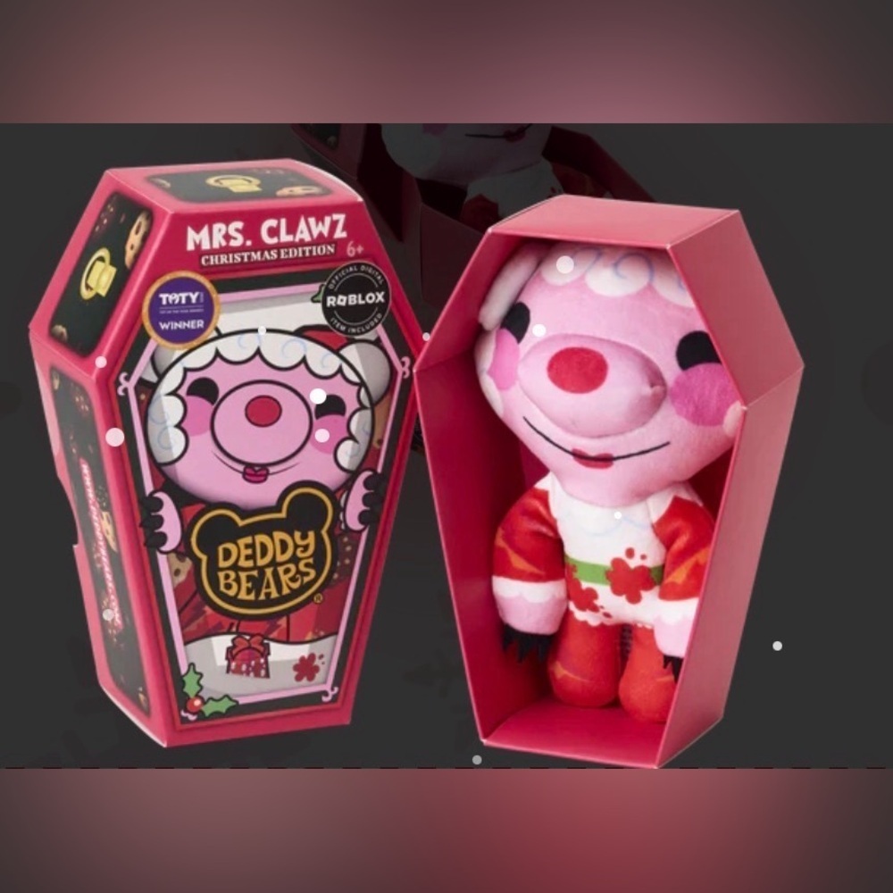 Deddy Bears MRZ. CLAWZ Coffin 6” Plush WITH ROBLOX DIGITAL ITEM - NEW SEALED - Picture 3 of 4